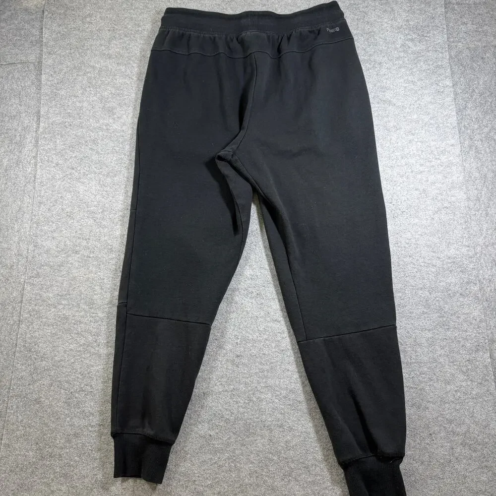 Spyder Active Joggers Mens L Black Drawstring Zip Pockets Ribbed Cuffs Taper